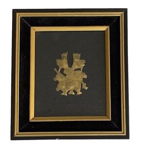 Framed Art Human Figure With Drum And Flute